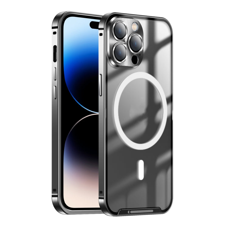 Custodia metallo satinato con chiusura magnetica per iPhone