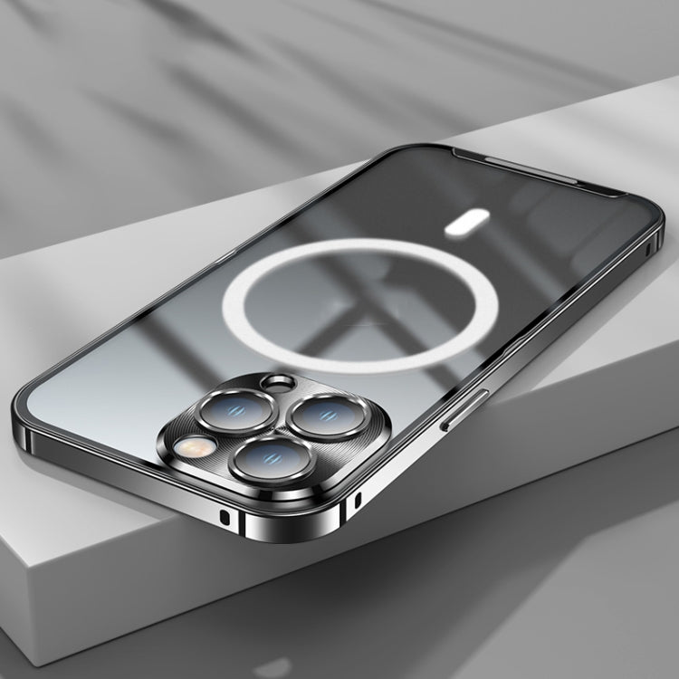 Custodia metallo satinato con chiusura magnetica per iPhone