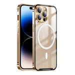 Custodia metallo satinato con chiusura magnetica per iPhone