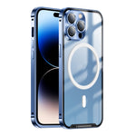 Custodia metallo satinato con chiusura magnetica per iPhone