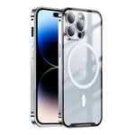 Custodia metallo satinato con chiusura magnetica per iPhone
