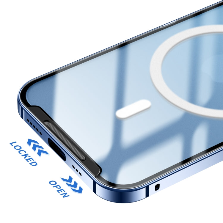 Custodia metallo satinato con chiusura magnetica per iPhone