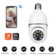 A6 2MP HD Lampadina Telecamera WiFi Supporto rilevamento movimento/Audio bidirezionale/Visione notturna/Scheda TF, Without Memory Card