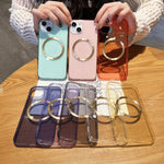 Custodia per telefono in TPU MagSafe con texture CD, For iPhone 14, For iPhone 14 Plus, For iPhone 14 Pro