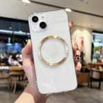 Custodia per telefono in TPU MagSafe con texture CD, For iPhone 14, For iPhone 14 Plus, For iPhone 14 Pro