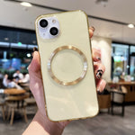 Custodia per telefono in TPU MagSafe con texture CD, For iPhone 14, For iPhone 14 Plus, For iPhone 14 Pro