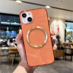 Custodia per telefono in TPU MagSafe con texture CD, For iPhone 14 Pro Max, For iPhone 13 mini, For iPhone 13