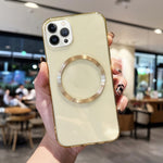 Custodia per telefono in TPU MagSafe con texture CD, For iPhone 13 Pro, For iPhone 13 Pro Max, For iPhone 12 mini