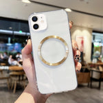 Custodia per telefono in TPU MagSafe con texture CD, For iPhone 11, For iPhone 11 Pro, For iPhone 11 Pro Max