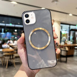 Custodia per telefono in TPU MagSafe con texture CD, For iPhone 11, For iPhone 11 Pro, For iPhone 11 Pro Max