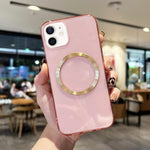 Custodia per telefono in TPU MagSafe con texture CD, For iPhone 11, For iPhone 11 Pro, For iPhone 11 Pro Max