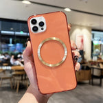 Custodia per telefono in TPU MagSafe con texture CD, For iPhone 11, For iPhone 11 Pro, For iPhone 11 Pro Max