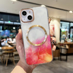 Custodia per telefono trasparente MagSafe in marmo, For iPhone 14 Pro, For iPhone 14 Pro Max, For iPhone 13, For iPhone 13 Pro, For iPhone 13 Pro Max, For iPhone 12, For iPhone 12 Pro, For iPhone 12 Pro Max
