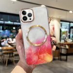 Custodia per telefono trasparente MagSafe in marmo, For iPhone 14 Pro, For iPhone 14 Pro Max, For iPhone 13, For iPhone 13 Pro, For iPhone 13 Pro Max, For iPhone 12, For iPhone 12 Pro, For iPhone 12 Pro Max