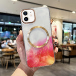 Custodia per telefono trasparente MagSafe in marmo, For iPhone 14 Pro, For iPhone 14 Pro Max, For iPhone 13, For iPhone 13 Pro, For iPhone 13 Pro Max, For iPhone 12, For iPhone 12 Pro, For iPhone 12 Pro Max