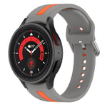 Cinturino in silicone a strisce bicolore, For Samsung Galaxy Watch5 / Watch5 Pro