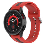 Cinturino in silicone a strisce bicolore, For Samsung Galaxy Watch5 / Watch5 Pro