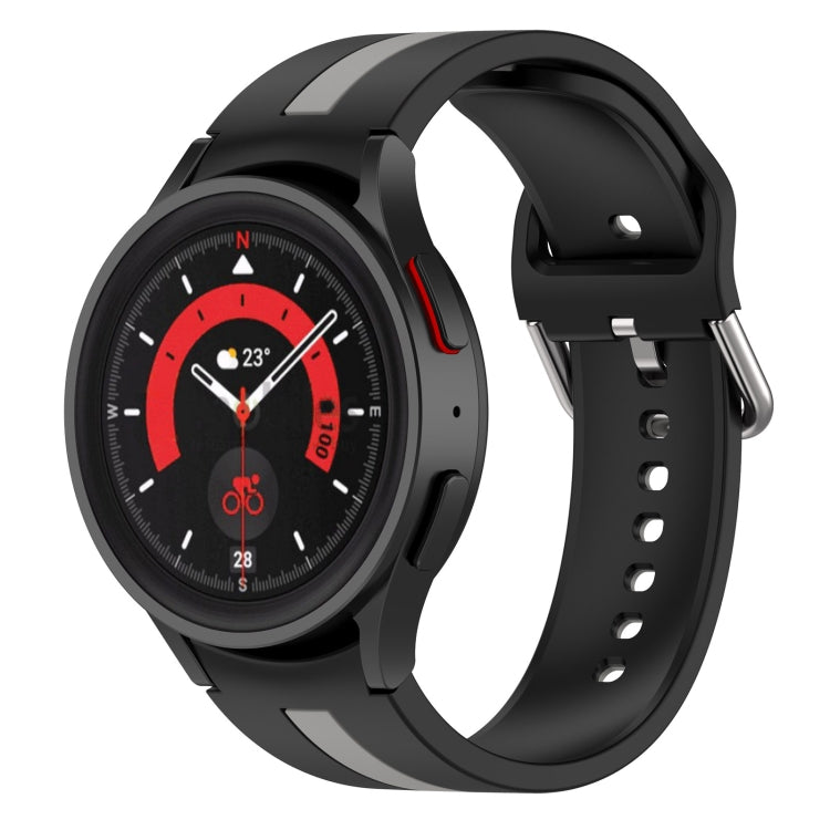 Cinturino in silicone a strisce bicolore, For Samsung Galaxy Watch5 / Watch5 Pro