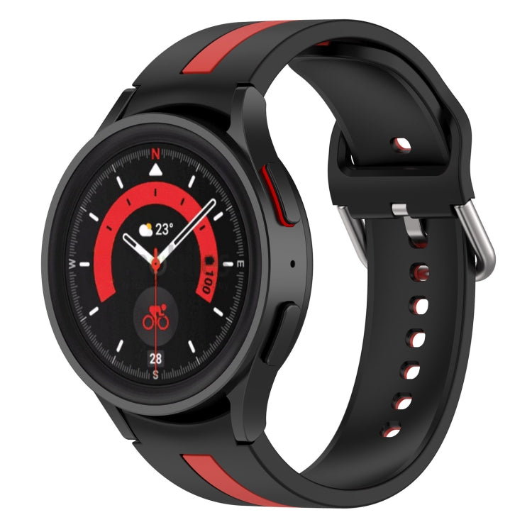 Cinturino in silicone a strisce bicolore, For Samsung Galaxy Watch5 / Watch5 Pro
