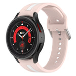 Cinturino in silicone a strisce bicolore, For Samsung Galaxy Watch5 / Watch5 Pro