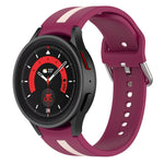 Cinturino in silicone a strisce bicolore, For Samsung Galaxy Watch5 / Watch5 Pro