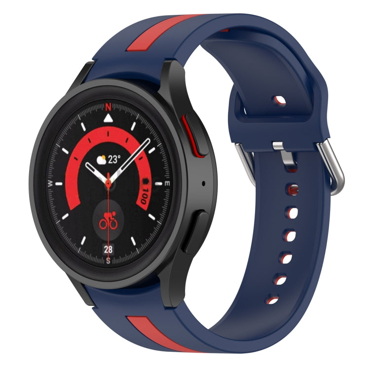 Cinturino in silicone a strisce bicolore, For Samsung Galaxy Watch5 / Watch5 Pro