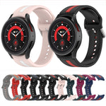 Cinturino in silicone a strisce bicolore, For Samsung Galaxy Watch5 / Watch5 Pro
