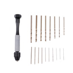 Set di punte per trapano a mano con mini punte elicoidali di precisione Pin Vise, 8009, 8011