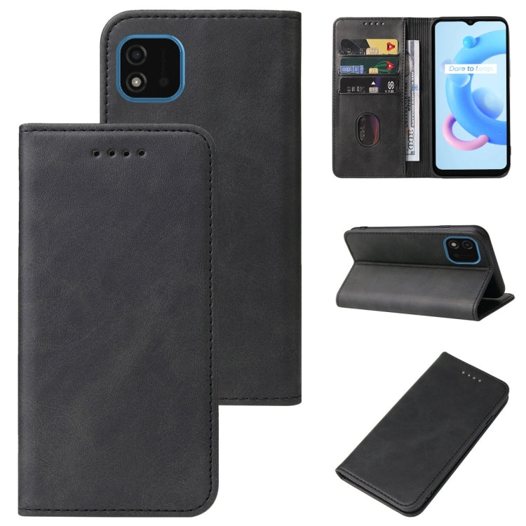 Custodia per telefono in pelle con chiusura magnetica, For Realme 6i India, For Realme C11 2021, For Realme GT2 Pro, For Realme Q2, For Realme Q3i 5G, For Realme Q3t, For Realme X3 SuperZoom, For Realme X7 / Q2 Pro