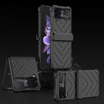 Custodia per telefono blindata girevole pieghevole magnetica GKK con cerniere, For Samsung Galaxy Z Flip4
