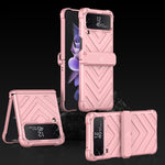 Custodia per telefono blindata girevole pieghevole magnetica GKK con cerniere, For Samsung Galaxy Z Flip4