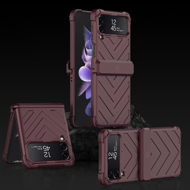Custodia per telefono blindata girevole pieghevole magnetica GKK con cerniere, For Samsung Galaxy Z Flip4