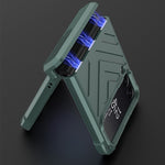 Custodia per telefono blindata girevole pieghevole magnetica GKK con cerniere, For Samsung Galaxy Z Flip4