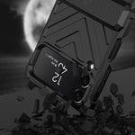 Custodia per telefono blindata girevole pieghevole magnetica GKK con cerniere, For Samsung Galaxy Z Flip4