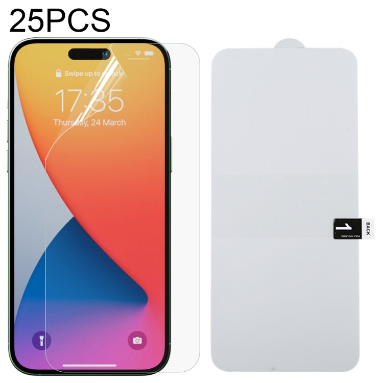 25 PCS Full Screen Protector Pellicola idrogel antideflagrante, For iPhone 14 Pro Max(25 PCS), For iPhone 14 Pro(25 PCS)