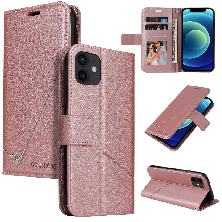 Custodia per telefono in pelle ad angolo retto GQUTROBE, For iPhone 12 mini, For iPhone 12 Pro, For iPhone 12 Pro Max, For iPhone 11