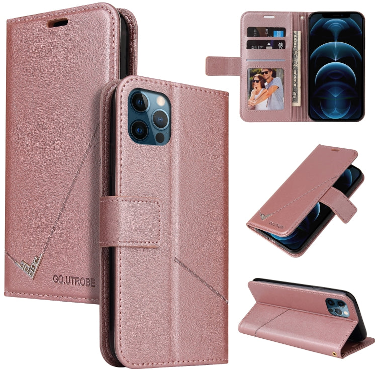 Custodia per telefono in pelle ad angolo retto GQUTROBE, For iPhone 12 mini, For iPhone 12 Pro, For iPhone 12 Pro Max, For iPhone 11