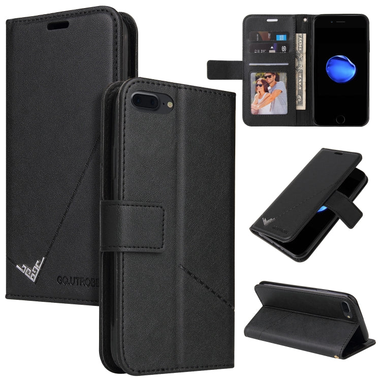Custodia per telefono in pelle ad angolo retto GQUTROBE, For iPhone XS Max, For iPhone 7 Plus / 8 Plus, For iPhone 6 Plus / 6s Plus, For iPhone 6 / 6S