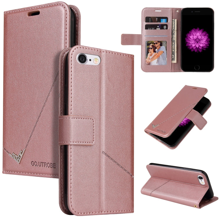 Custodia per telefono in pelle ad angolo retto GQUTROBE, For iPhone XS Max, For iPhone 7 Plus / 8 Plus, For iPhone 6 Plus / 6s Plus, For iPhone 6 / 6S