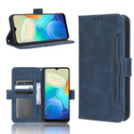 Custodia per telefono in pelle con slot per schede di consistenza al polpaccio, For OPPO A97 5G, For Realme GT2 Explorer Master, For TCL 30 XL, For vivo Y02s