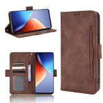 Custodia per telefono in pelle con slot per schede di consistenza al polpaccio, For Tecno Camon 19 Pro, For Tecno Camon 19, For Tecno Pova 3, For Tecno Spark 9 Pro, For ASUS ROG Phone 6 / 6 Pro