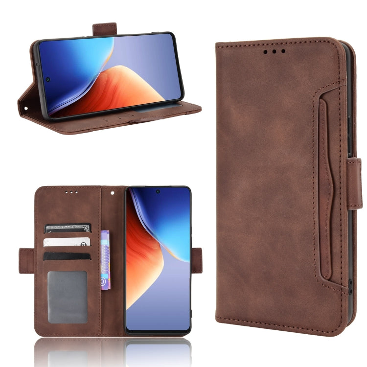 Custodia per telefono in pelle con slot per schede di consistenza al polpaccio, For Tecno Camon 19 Pro, For Tecno Camon 19, For Tecno Pova 3, For Tecno Spark 9 Pro, For ASUS ROG Phone 6 / 6 Pro