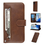 Custodia portafoglio in pelle con cerniera per Galaxy S20