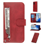 Custodia portafoglio in pelle con cerniera per Galaxy S20