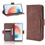 Custodia per telefono in pelle con slot per schede di consistenza al polpaccio, For ASUS Zenfone 9, For Huawei nova Y90, For Cubot X50, For Honor X40i