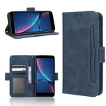 Custodia per telefono in pelle con slot per schede di consistenza al polpaccio, For Samsung Galaxy Z Fold4 5G, For HotPepper Serrano3, For OnePlus 10T 5G / Ace Pro 5G, For ZTE Avid 589 Z5158