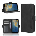 Custodia per telefono in pelle con slot per schede di consistenza al polpaccio, For Samsung Galaxy Z Fold4 5G, For HotPepper Serrano3, For OnePlus 10T 5G / Ace Pro 5G, For ZTE Avid 589 Z5158