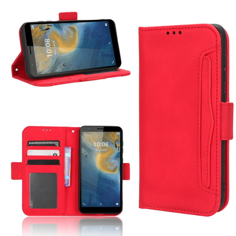 Custodia per telefono in pelle con slot per schede di consistenza al polpaccio, For Samsung Galaxy Z Fold4 5G, For HotPepper Serrano3, For OnePlus 10T 5G / Ace Pro 5G, For ZTE Avid 589 Z5158