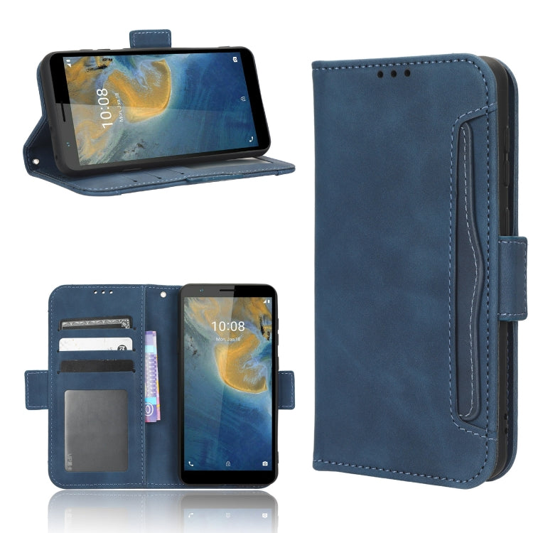 Custodia per telefono in pelle con slot per schede di consistenza al polpaccio, For Samsung Galaxy Z Fold4 5G, For HotPepper Serrano3, For OnePlus 10T 5G / Ace Pro 5G, For ZTE Avid 589 Z5158