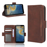Custodia per telefono in pelle con slot per schede di consistenza al polpaccio, For Samsung Galaxy Z Fold4 5G, For HotPepper Serrano3, For OnePlus 10T 5G / Ace Pro 5G, For ZTE Avid 589 Z5158
